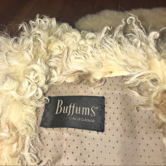 VTG Buffems’ Cali BOHO Curly Lamb Fur Coat Sz M/L - Picture 5 of 8